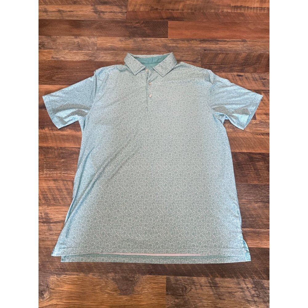 Hickey Freeman Polo Shirt Mens‎ Medium Green Stretch Golf Shirt
